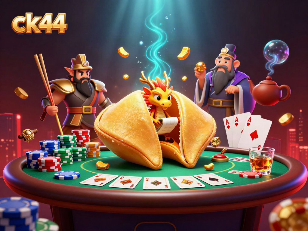 Transform fortunes at ck44 with an imaginative casino scene of dragon guardians and gold.