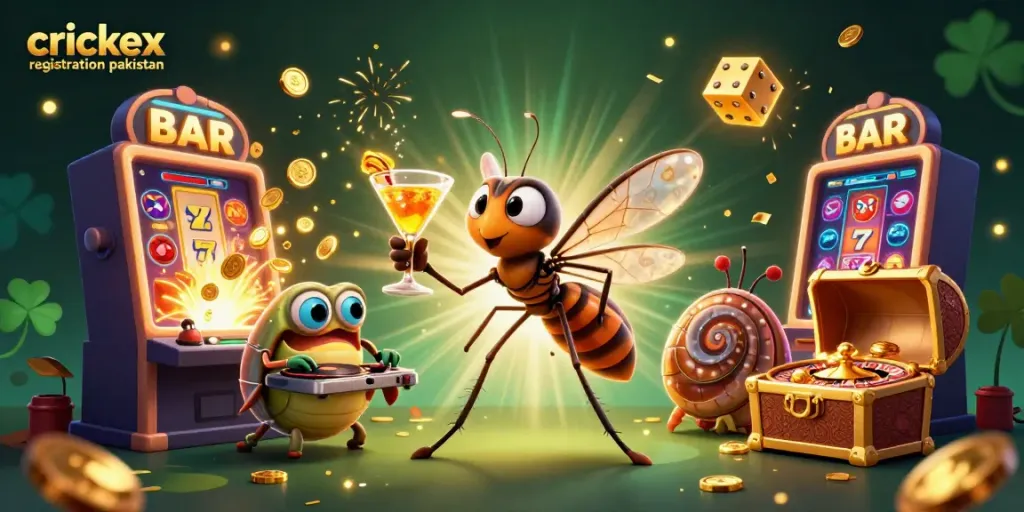 Experience crickex registration pakistan with unique 3D casino characters and vibrant gaming elements.