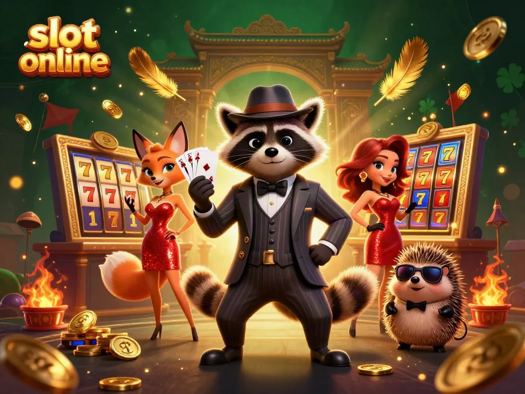 Experience the excitement of slot online with a charming scene featuring luck and fortune.