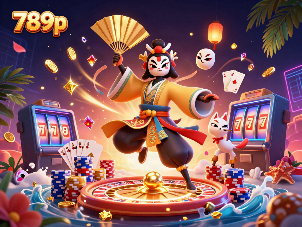Experience the thrill of 789p gaming with vibrant characters and dynamic casino elements.