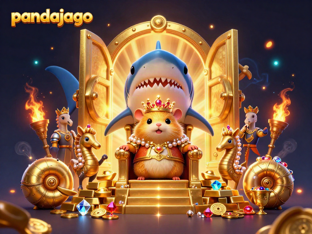 Pandajago menguasai jackpot kasino dalam ilustrasi 3D naga dan kekayaan emas