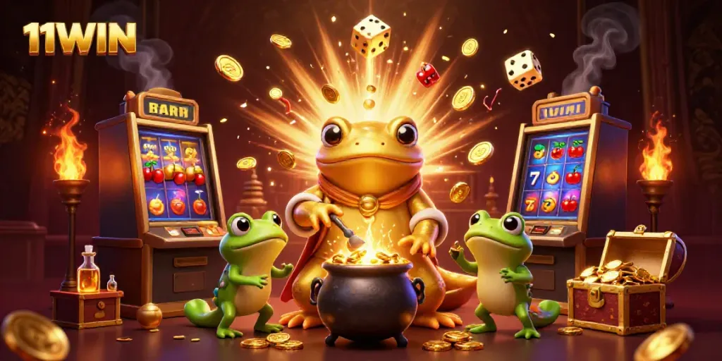 Experience the thrill of 11WIN with a golden salamander alchemist and explosive casino excitement.