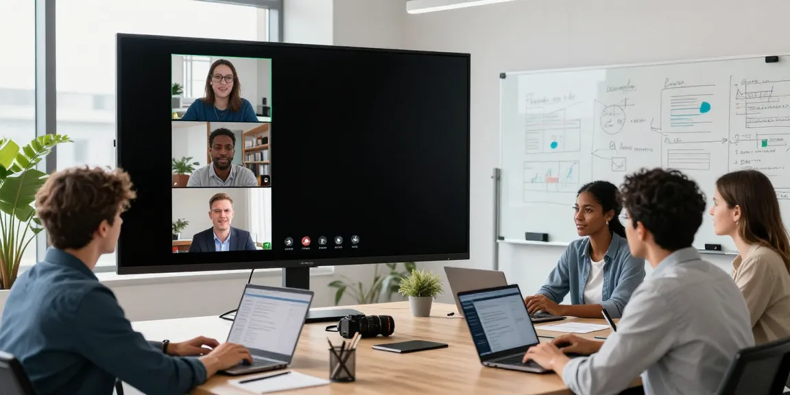 Deepfake free meetings showcased in a vibrant professional setting with diverse team collaboration.