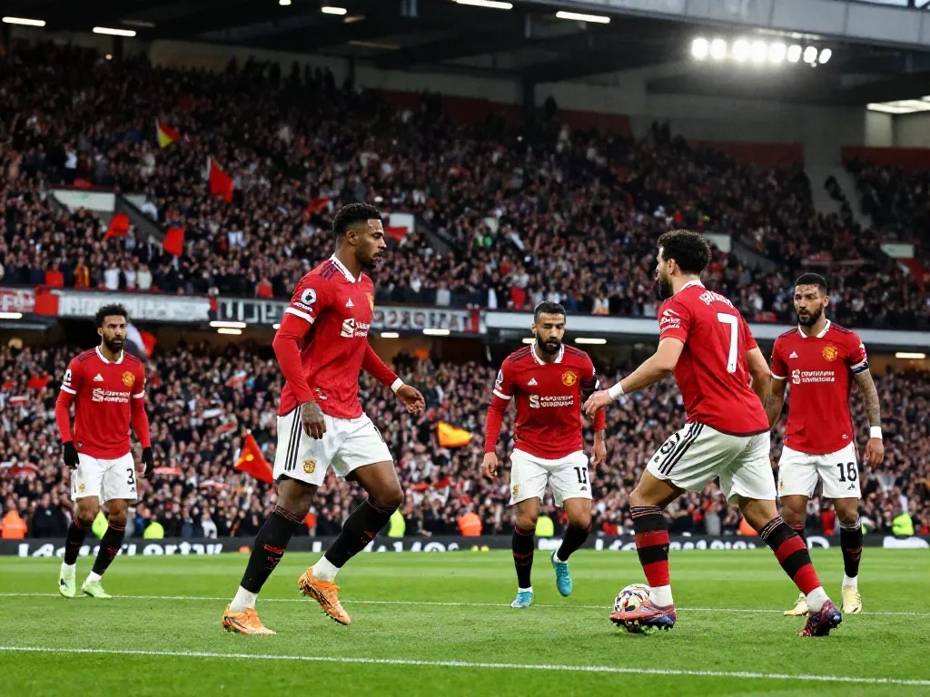 แมนยู กับ ลิเวอร์พูล clash in a thrilling football match, showcasing passion and fierce competition on the pitch.