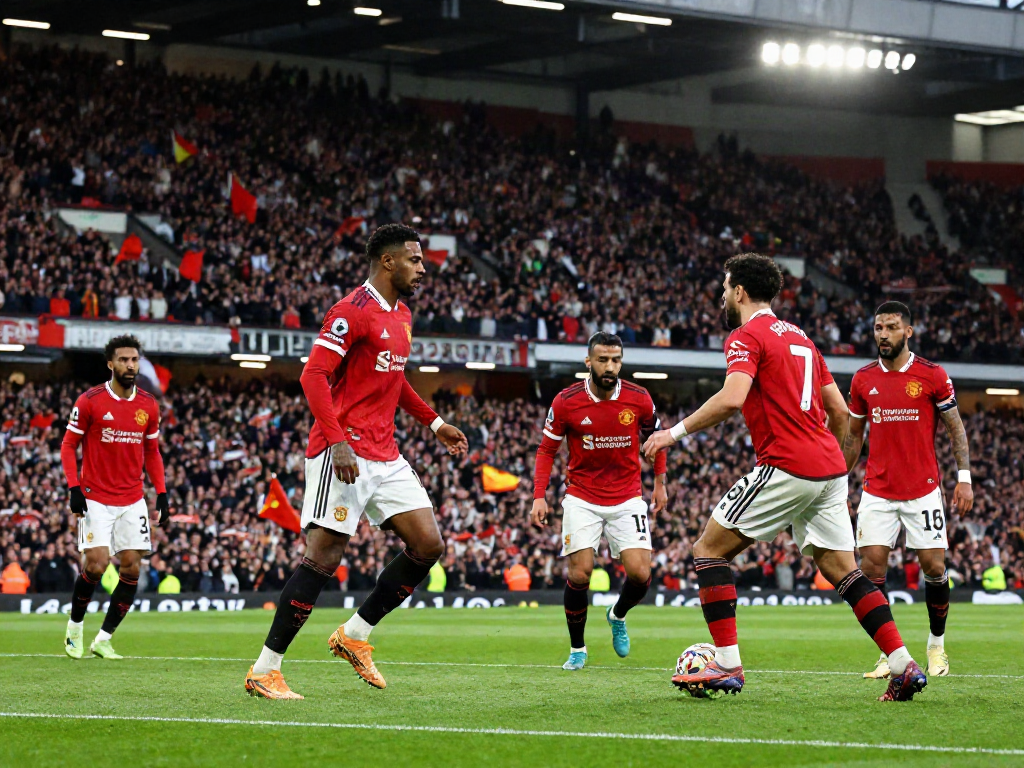 แมนยู กับ ลิเวอร์พูล clash in a thrilling football match, showcasing passion and fierce competition on the pitch.