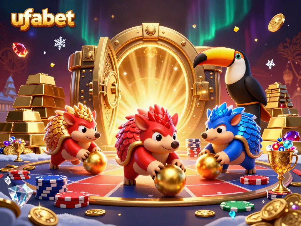 ภาพการเล่นเกมพนันสนุกสนานบน ufabet โดยเหล่าสัตว์การ์ตูนในคาสิโน
