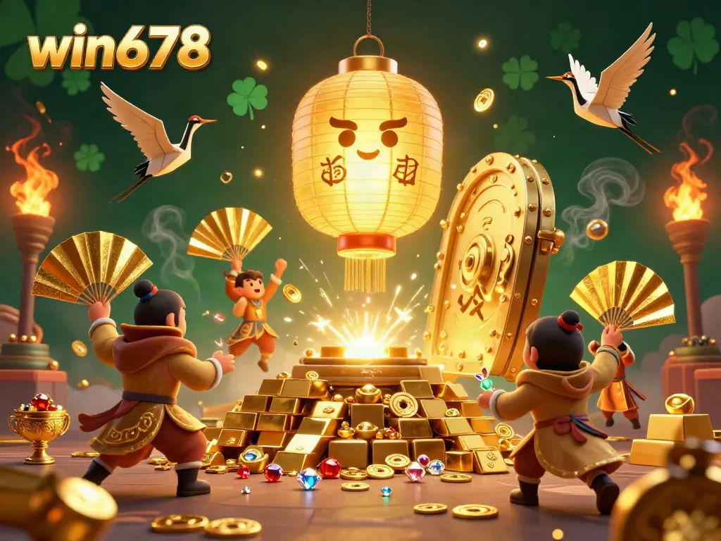 Experience luck and fortune at win678 casino with vibrant golden visuals and lucky symbols.