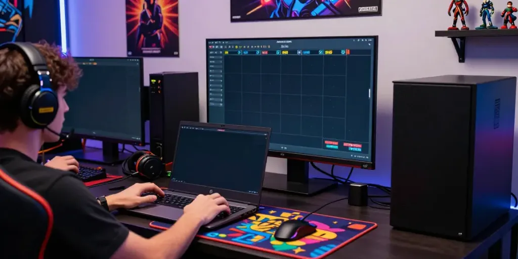 Pengguna bermain game taruhan online di pohon4d dengan akses mudah melalui perangkat desktop dan mobile.